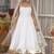 White plain georgette anarkali