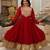 Red embroidered georgette anarkali