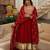 Red embroidered georgette anarkali