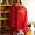Red plain cotton anarkali