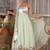 White plain georgette anarkali