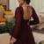 Burgundy plain georgette anarkali