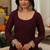 Burgundy plain georgette anarkali