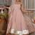 Beige plain silk blend anarkali