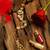 Gold plated silver beads kundan rakhi