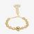 Gold plated silver beads kundan rakhi