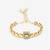 Gold plated silver beads kundan rakhi