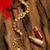Gold plated silver stone rakhi