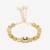 Gold plated silver stone rakhi