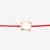 Red thread rakhi with stone