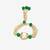 White and green beaded kundan rakhi
