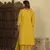 Dark Gold Embroidered Cotton Kurta and Pant Set with Dupatta