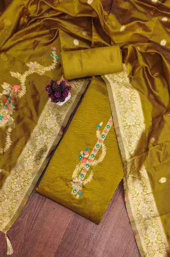 Women's mehndi handwork dress material