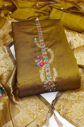 Women's mehndi handwork dress material