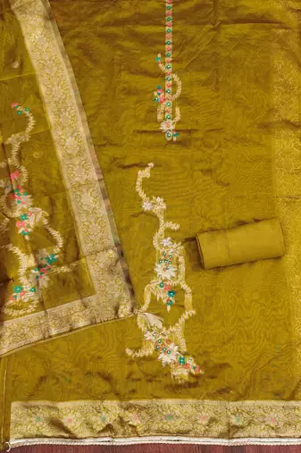 Women's mehndi handwork dress material