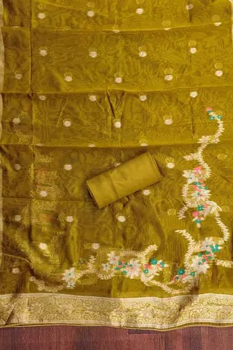 Women's mehndi handwork dress material