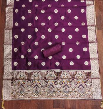 Women's wine handwork dress material 5