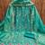 Women's turquoise embroidered dress material