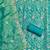 Women's turquoise embroidered dress material