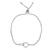 Splendid heart shape silver plated free size charm bracelet for women