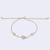 Stylish unique design gold plated free size charm bracelet for women