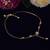 Superb square shape gold plated free size charm bracelet for women