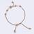 Superb square shape gold plated free size charm bracelet for women