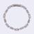 Luxurious square shape silver plated free size charm bracelet for women