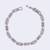 Luxurious square shape silver plated free size charm bracelet for women