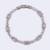 Modern round and square shape silver plated free size charm bracelet for women