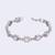 Excellent square shape silver plated free size charm bracelet for women