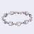 Excellent square shape silver plated free size charm bracelet for women