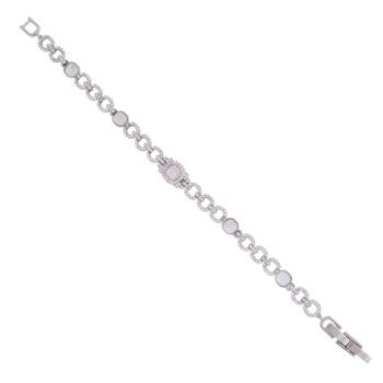 Exotic round shape silver plated free size charm bracelet for women 2