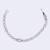 Exotic round shape silver plated free size charm bracelet for women