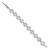 Inspired square shape silver plated free size charm bracelet for women