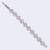 Inspired square shape silver plated free size charm bracelet for women