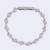 Elegant square shape silver plated free size charm bracelet for women