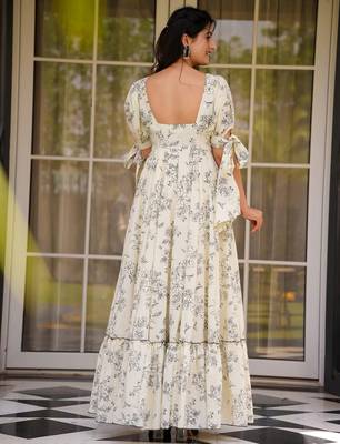 Cream color beautiful partywear attire for trendy looks 2