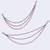 Lovely 3 string long chain red bead gold plated set of 2 ear-chain(kaanchain) for women