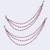 Lovely 3 string long chain red bead gold plated set of 2 ear-chain(kaanchain) for women