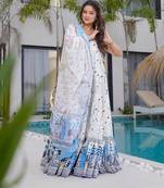 Off white color beautiful partywear attire for trendy girlie looks