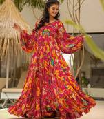 Pink color beautiful partywear attire for trendy girlie looks