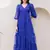 Blue color faux georgett beautiful girlie partywear ceremonial gown