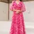 Pink color faux georgett beautiful girlie partywear ceremonial gown