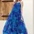 Blue color faux georgett beautiful girlie partywear ceremonial gown