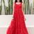 Red color faux georgett beautiful girlie partywear ceremonial gown
