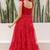 Red color faux georgett beautiful girlie partywear ceremonial gown