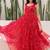 Red color faux georgett beautiful girlie partywear ceremonial gown