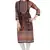 Brown color muslin fabric digital printed formal kurta