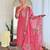 Gajri color chanderi fabric beautiful festive wear readymade kurta set